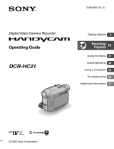 Sony DCR-HC21 User manual