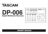 Tascam DP-006 User manual