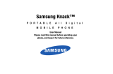 Samsung Knack User manual