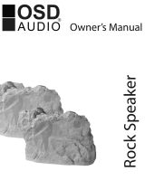 OSD Audio 5.25" 120W 2-Way Weather-Resistant Outdoor Bluetooth® Wireless Rock Speaker Pair Owner's manual