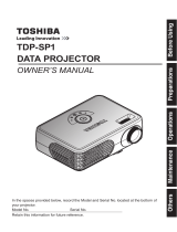 Toshiba TDP-SP1 User manual