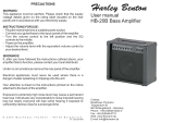 Harley Benton HBP120 E-Bass Set 1 Owner's manual