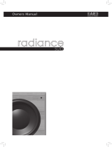 Acoustic Energy Radiance Sub User manual