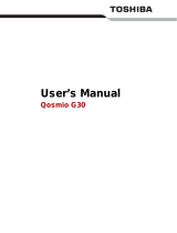 Toshiba G30 (PQG32C-AV605E) User manual