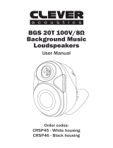 Clever Acoustics BGS 20T Black 100V Speakers User manual