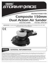 Draper Storm Force Composite Dual Action Air Sander, 150mm Operating instructions