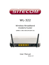 Sitecom wl 322 wireless adsl2 modem router 300n Owner's manual