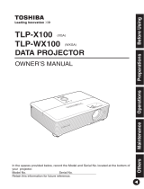 Toshiba TLP-X100U User manual