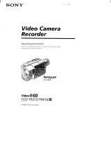 Sony CCD-TR416 User manual