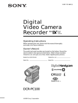 Sony Handycam DCR-PC100 User manual