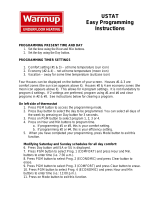 Warmup TH115 Floor Heating Thermostat Owner's manual