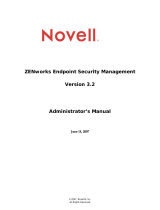 Novell ZENworks Endpoint Security Management 3.2 User manual