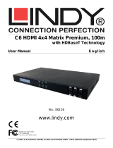 Lindy 100m C6 HDMI 4x4 Matrix Extender Premium User manual