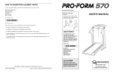 Pro-Form 570 Crosswalk User manual