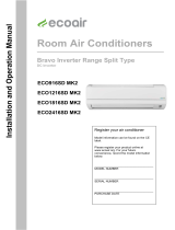 Ecoair Bravo Series 9000/12000/18000/24000BTU Owner's manual