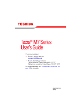 Toshiba M7 User manual