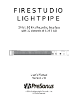 PRESONUS FireStudio Lightpipe Owner's manual