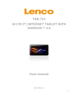 Lenco TAB-712 Owner's manual