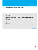 Novell Identity Manager Roles Based Provisioning Module 3.7 Administration Guide