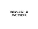 ZTE Reliance 3G Tab User manual