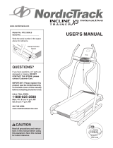 NordicTrack Incline Trainer X3 User manual