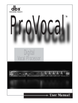 dbx ProVocal Owner's manual