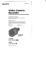 Sony CCD-TR710 User manual