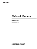 Sony SNC-RZ30P User manual