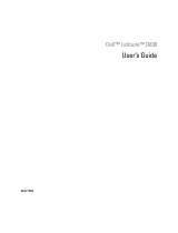 Dell Latitude D830 User manual