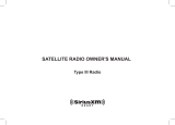 Sirius XM RAdio Type III User manual