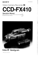 Sony CCD-FX410 User manual
