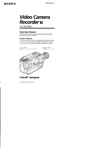 Sony CCD-TR23 User manual