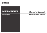 Yamaha HTR-3063 Owner's manual