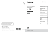 Sony α 77 User manual