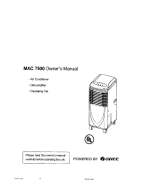 Soleus Air MAC 7500 Owner's manual