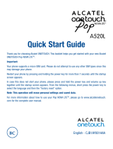 Alcatel Pop 2 4 Quick start guide