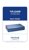Trendnet TVP-224HR User manual