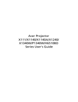 Acer X1140A User manual