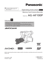 Panasonic AG-AF100P User manual