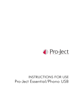 Pro-Ject Audio Systems Essential Phono USB User manual