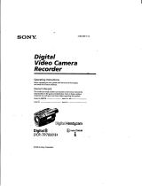 Sony DCR-TR7000 Operating instructions