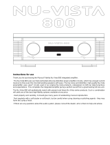 ELEKTRA Nu-Vista 800 - Musical Fidelity Owner's manual