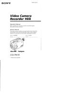 Sony CCD-TRV70 User manual