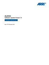 ARRI Alexa Software Update 7.0 User manual