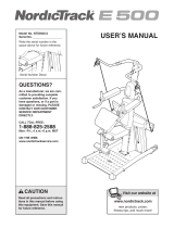 NordicTrack E 500 User manual