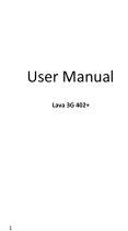 Lava 3G 3G 402 plus Owner's manual