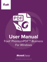 Foxit PhantomPDF 7.2 for Windows Business Operating instructions
