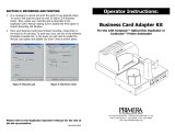 Primera Signature Business Card Adapter Kit Owner's manual