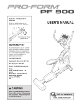 Pro-Form PF 900 User manual