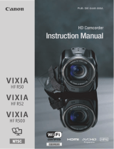 Canon Vixia HF-R52 User manual